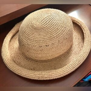 Callahan natural fiber rolled brim hat‎